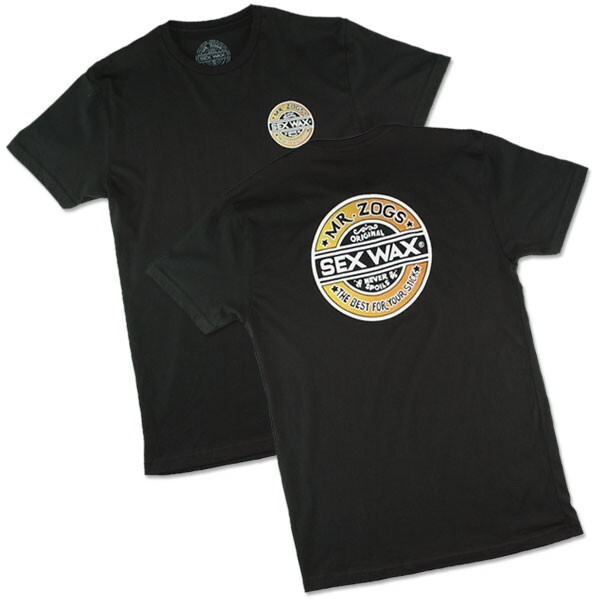 SexWax T Black Shirt T-shirt Surf sex wax Mens Skim Wake Body T’s Tshirt