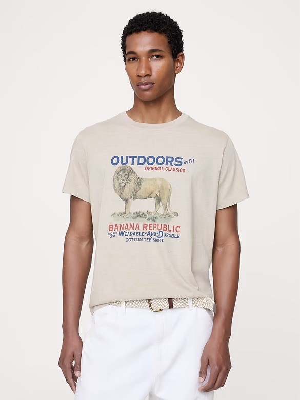 Banana Republic Men’s M ARCHIVE REISSUE GRAPHIC T-SHIRT MSRP $60