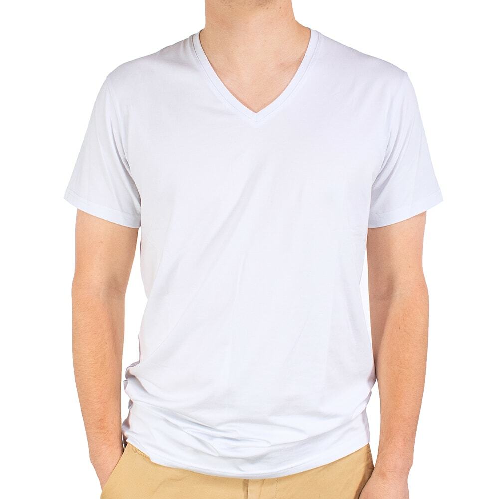 GOLBERG 3pk Men’s V-Neck T-Shirt Undershirt – SUPER SOFT Cotton Polyester Blend