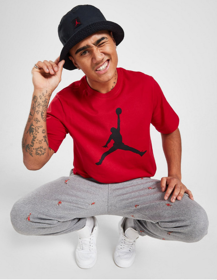 Nike Air Jordan Jumpman Logo Tee Mens T-Shirt Red Multi Size Casual Top