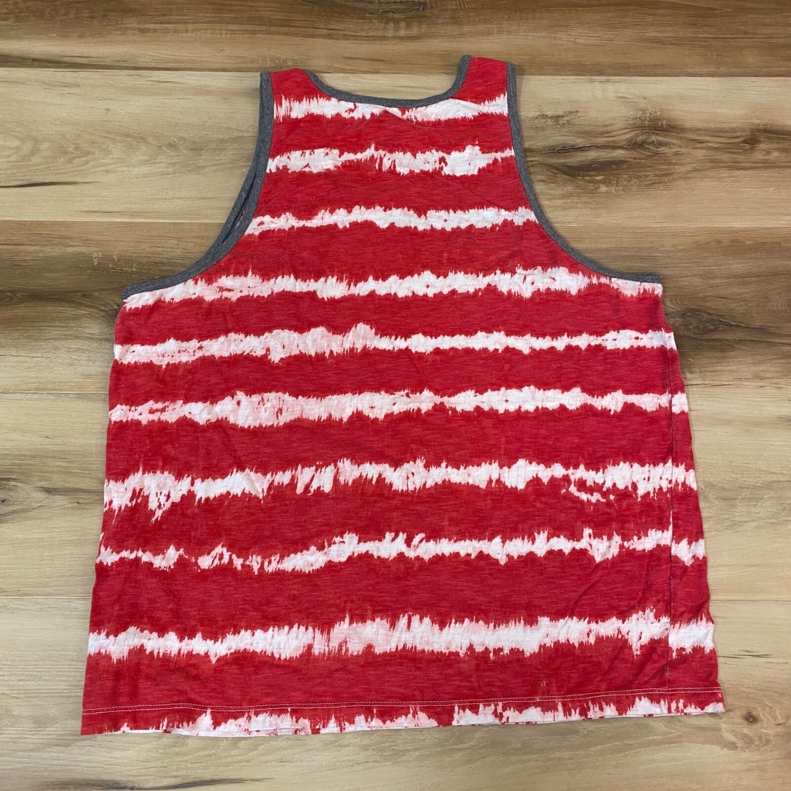American Eagle Tank Top Mens Medium USA Flag Tie Dye Cotton Heritage Red White