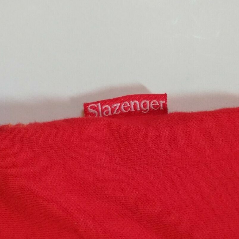 Slazenger T-Shirt Nice Men’s Red Tee Size (XL) Short Sleeves V Neck Style Cotton