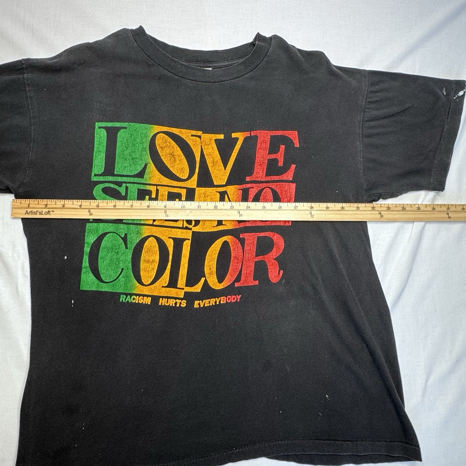 Vintage Love Sees No Color Racism Hurts Everybody 1991 T Shirt 90s XL