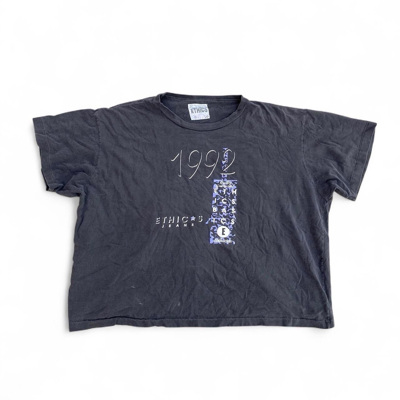 Vintage 90s Ethics jeans tshirt Sz L Grunge Bohemian