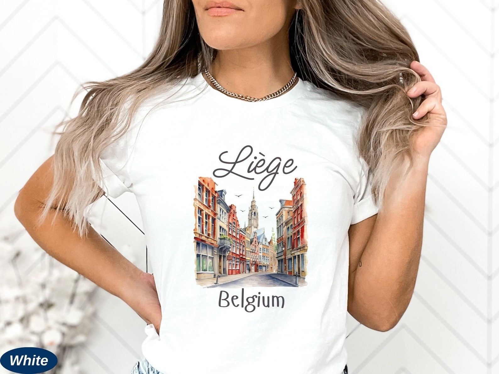 Liège T-Shirt Travel Gift for Belgium Trip Lovers Souvenir Tee