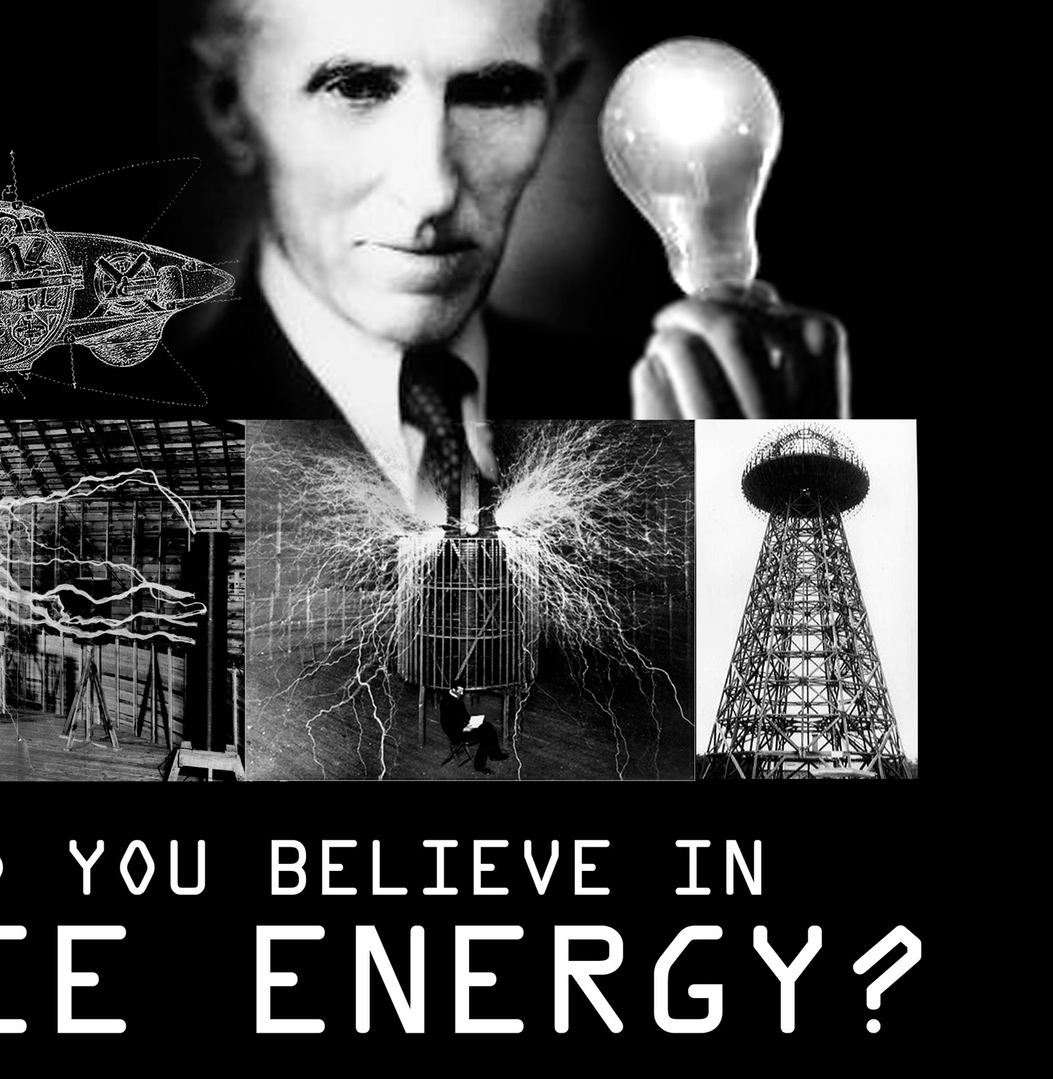 Nikola Tesla t-shirt, conspiracy Free Energy cool t-shirt, SCREEN PRINTED.