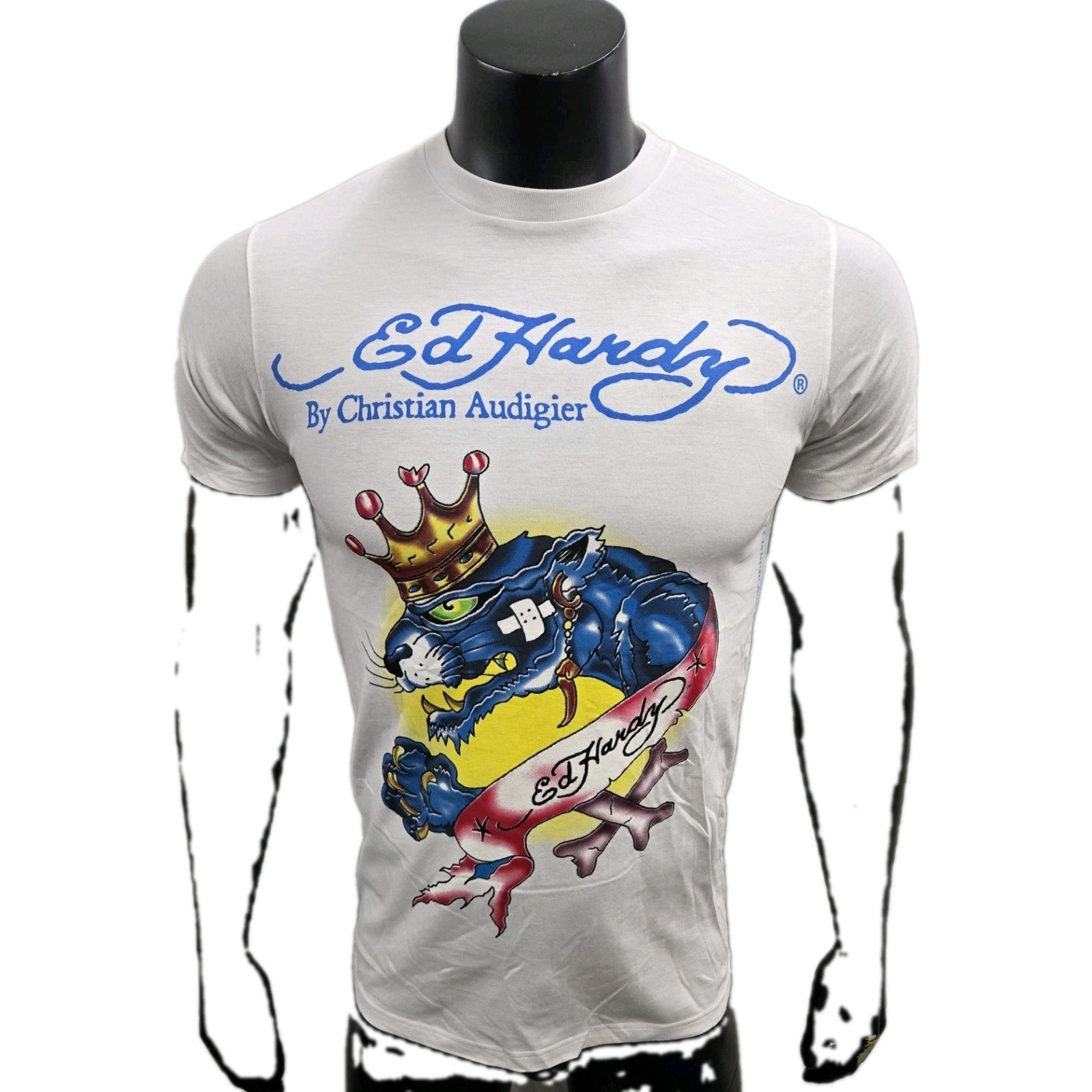 Ed Hardy by Christian Audigier Authentic Men’s Panther Crown Graphic T-Shirt