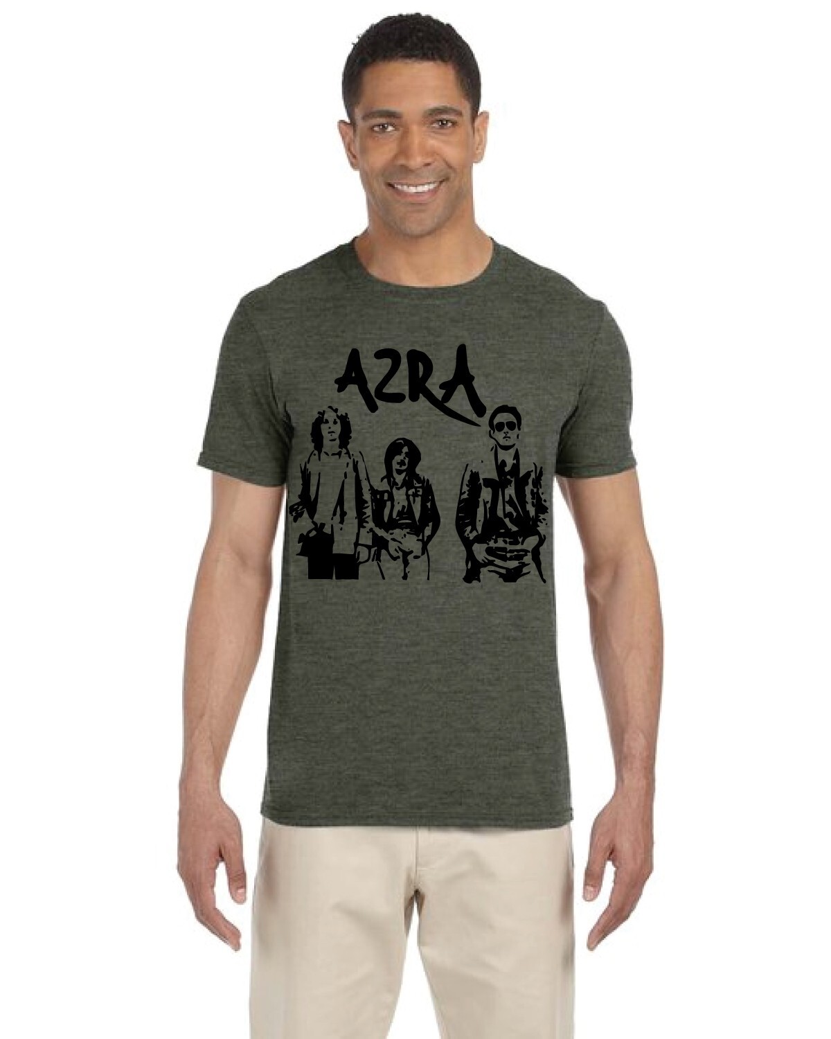 Azra Shirt (Green T-Shirt With Azra Band Logo and Members, Size XL)