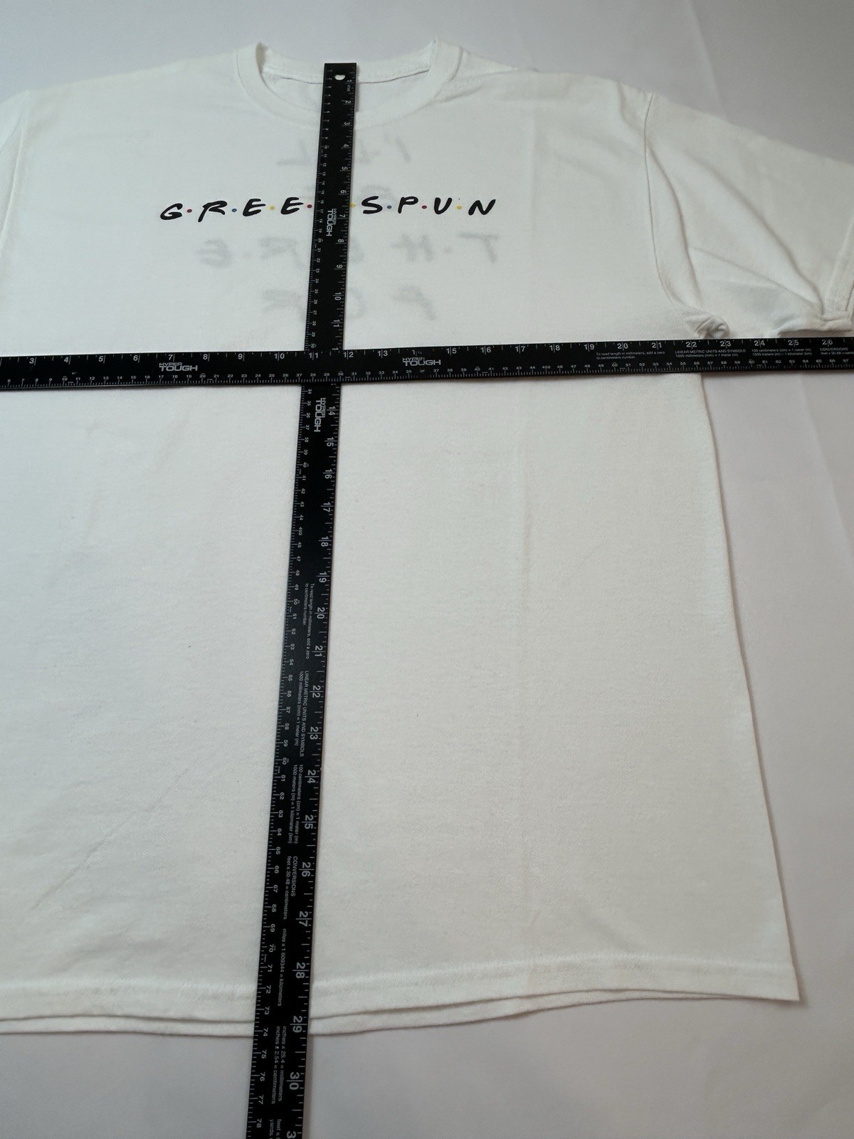Jerzees Dri-Power Greenspun Graphic T-Shirt Adult XL White Cotton Tee