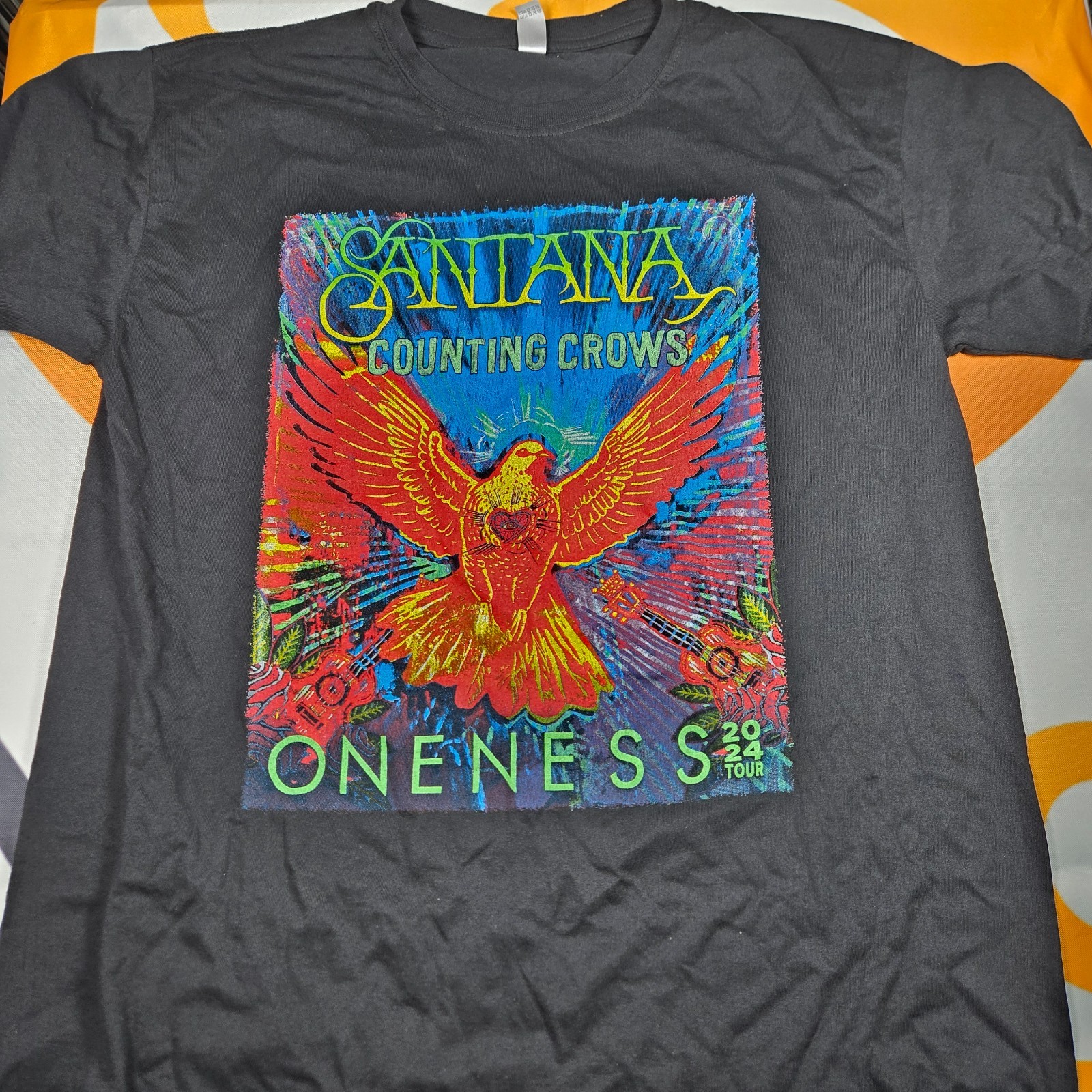 Carlos Santana Counting Crows Oneness Tour 2024 T-Shirt NWOT Multi-Size