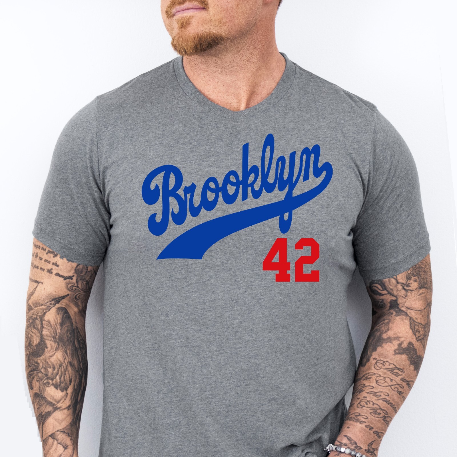 BROOKLYN 42 Baseball HOF themed Pre-Shrunk Ring Spun Cotton T-Shirt