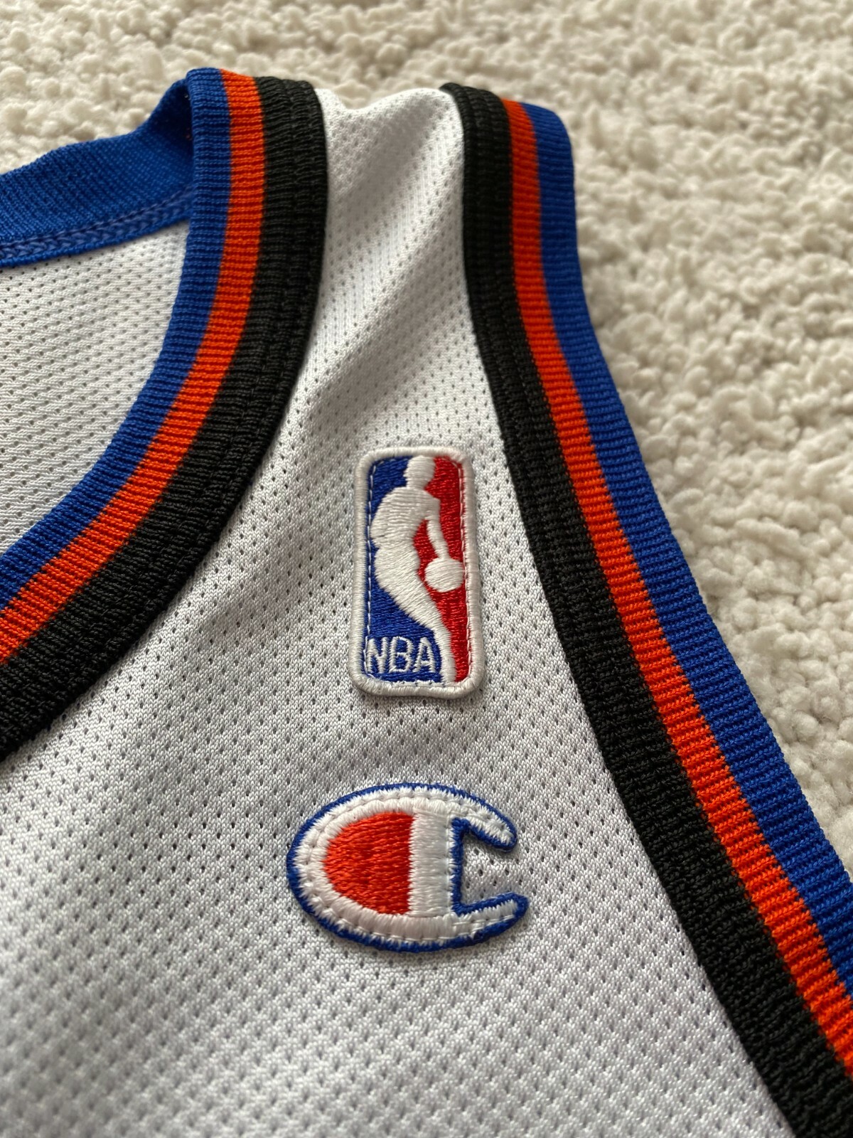 CHAMPION New York Knicks Patrick Ewing NBA Basketball Jersey Shirt 90’s Vintage