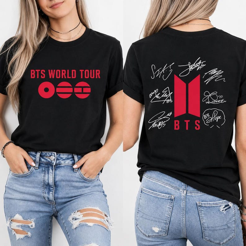 BTS World Tour 2026 T-Shirt Kpop Fan Merch Unisex Oversized Graphic Tee Gift