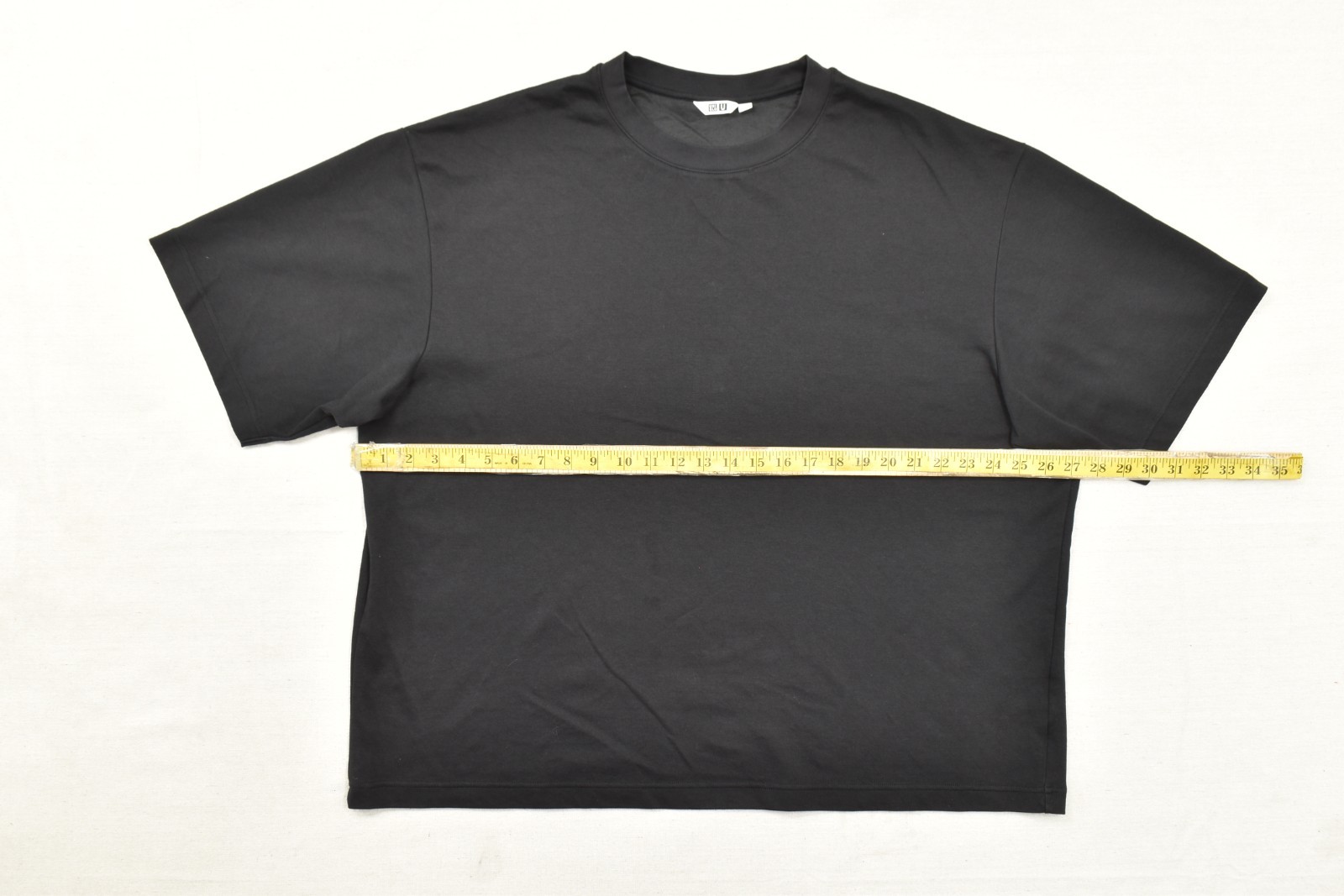 UNIQLO U AIRism Oversized Crewneck T-Shirt Men 3XL Black Short Sleeve Tee
