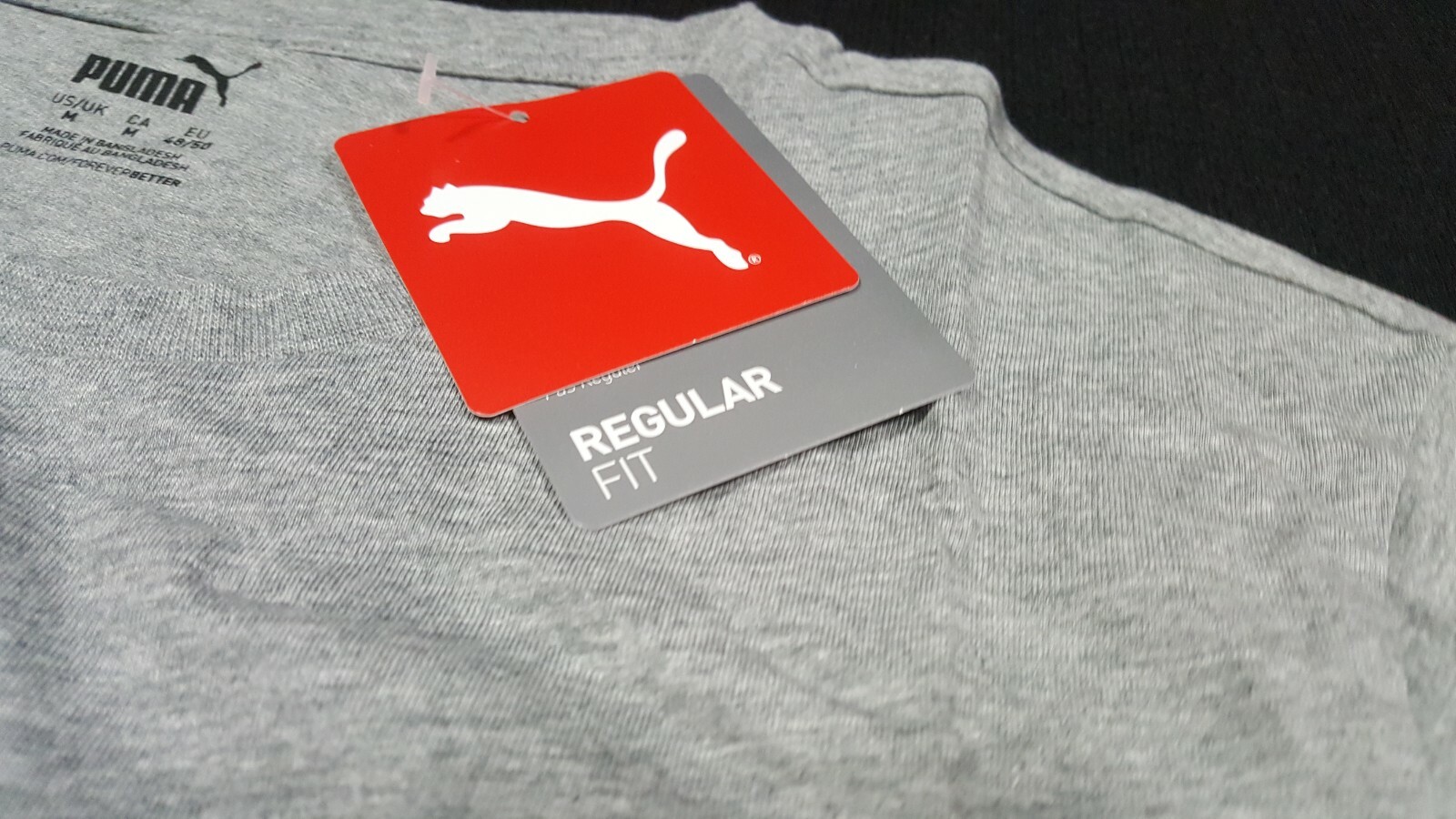 Puma Mens Graphic Tee Graphic Logo Gray Regular fit