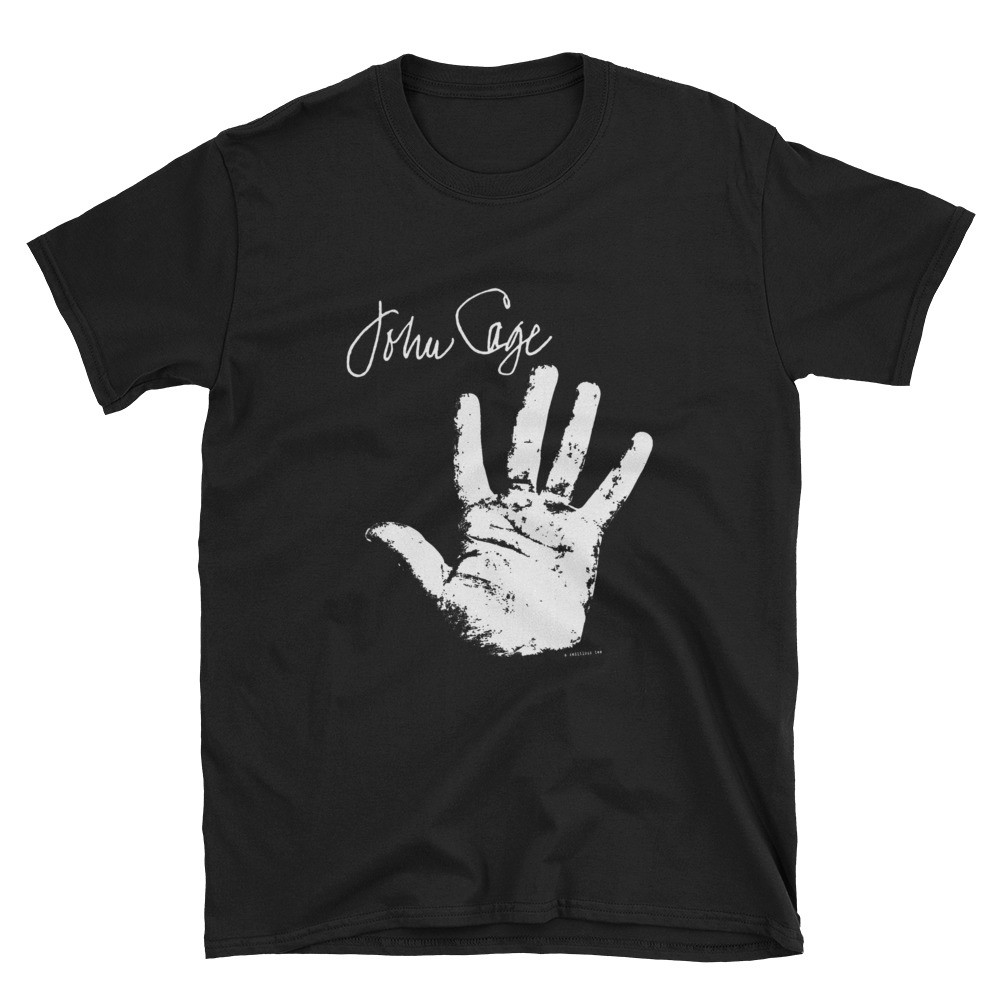 John Cage – Hand – limited edition classic black tribute t-shirt