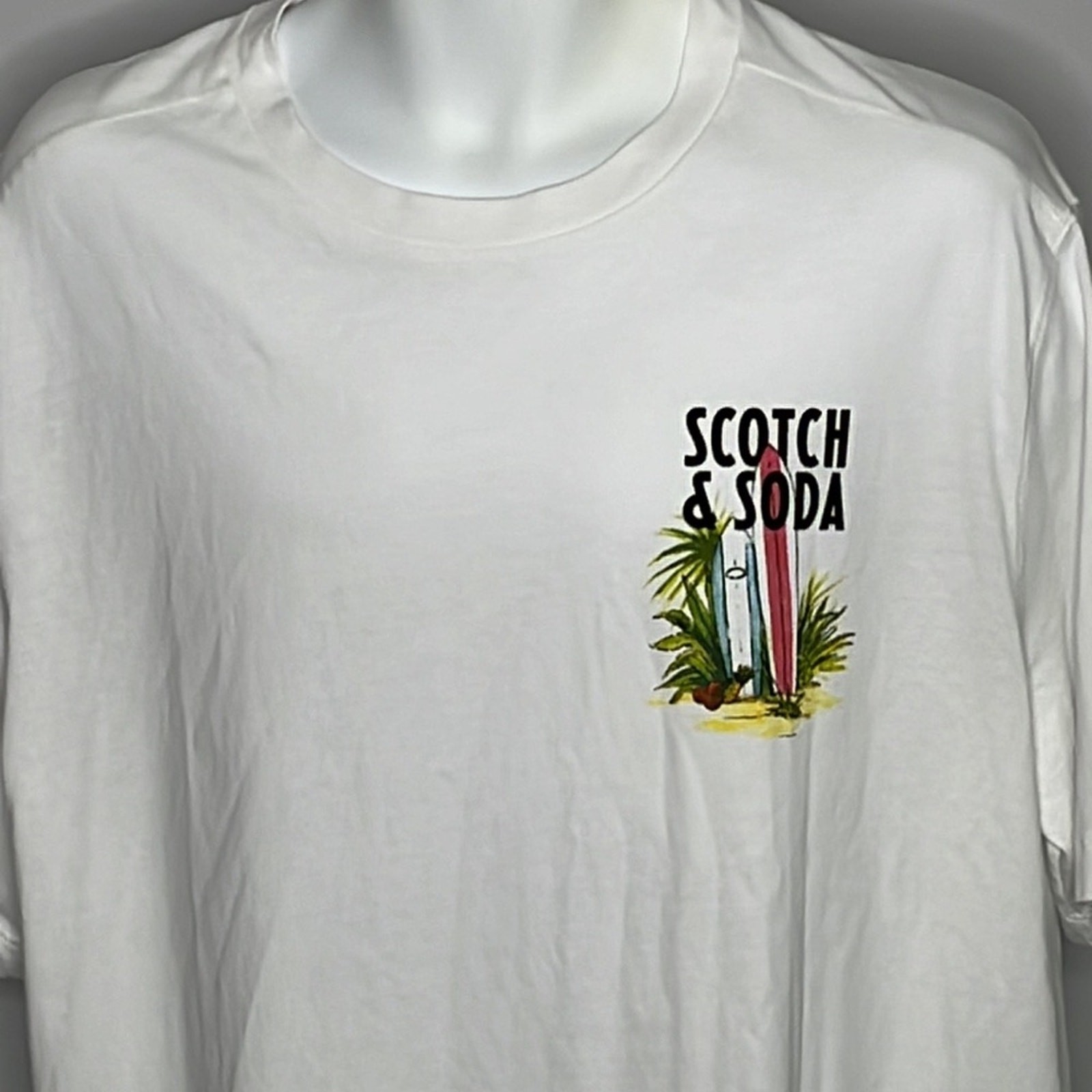 Scotch & Soda Organic Cotton Short Sleeve Logo Graphic Tee – NEW – Size XXL