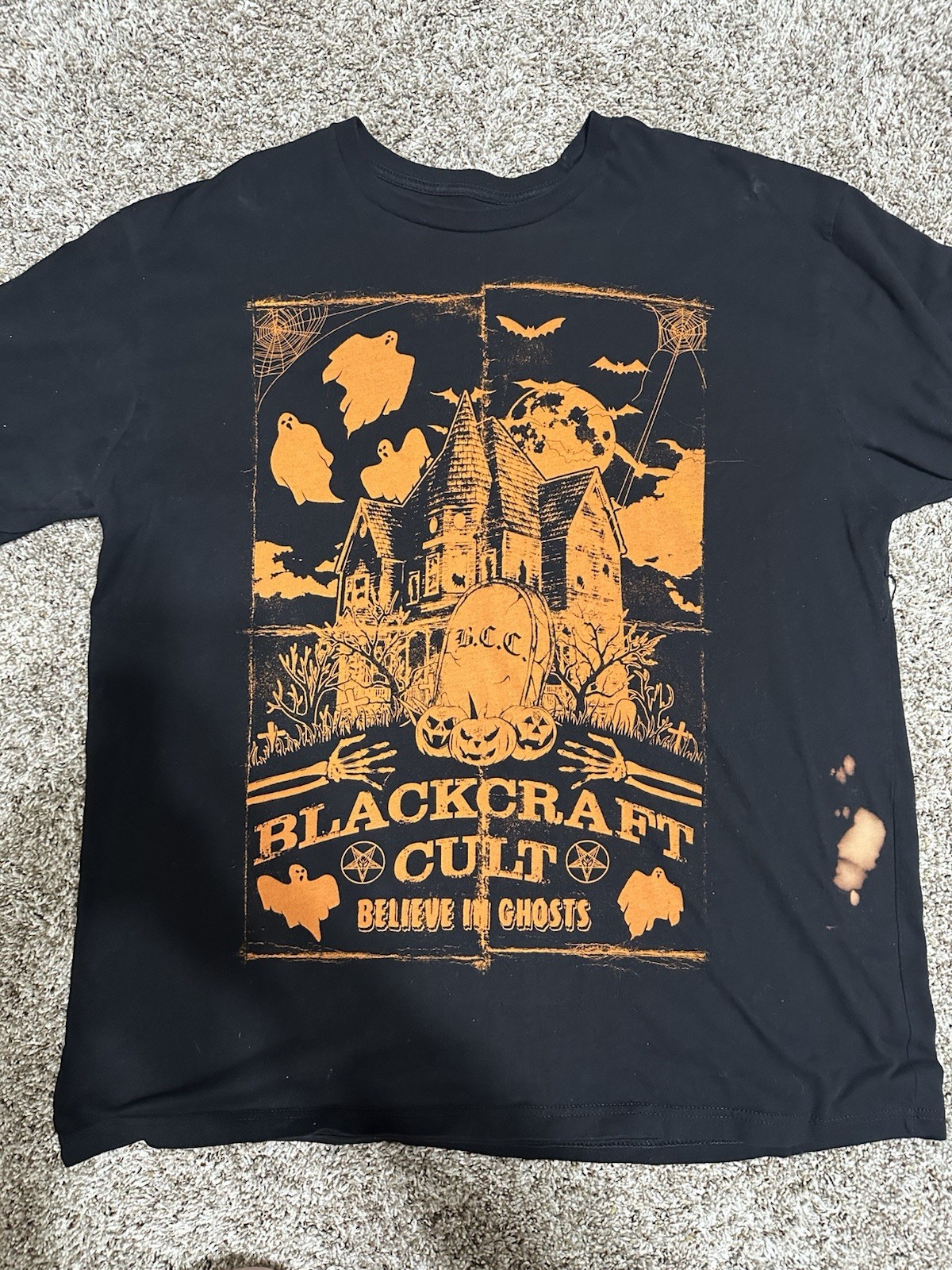 Blackcraft Cult Graphic Tee T-Shirt Large: Believe In Ghosts Halloween