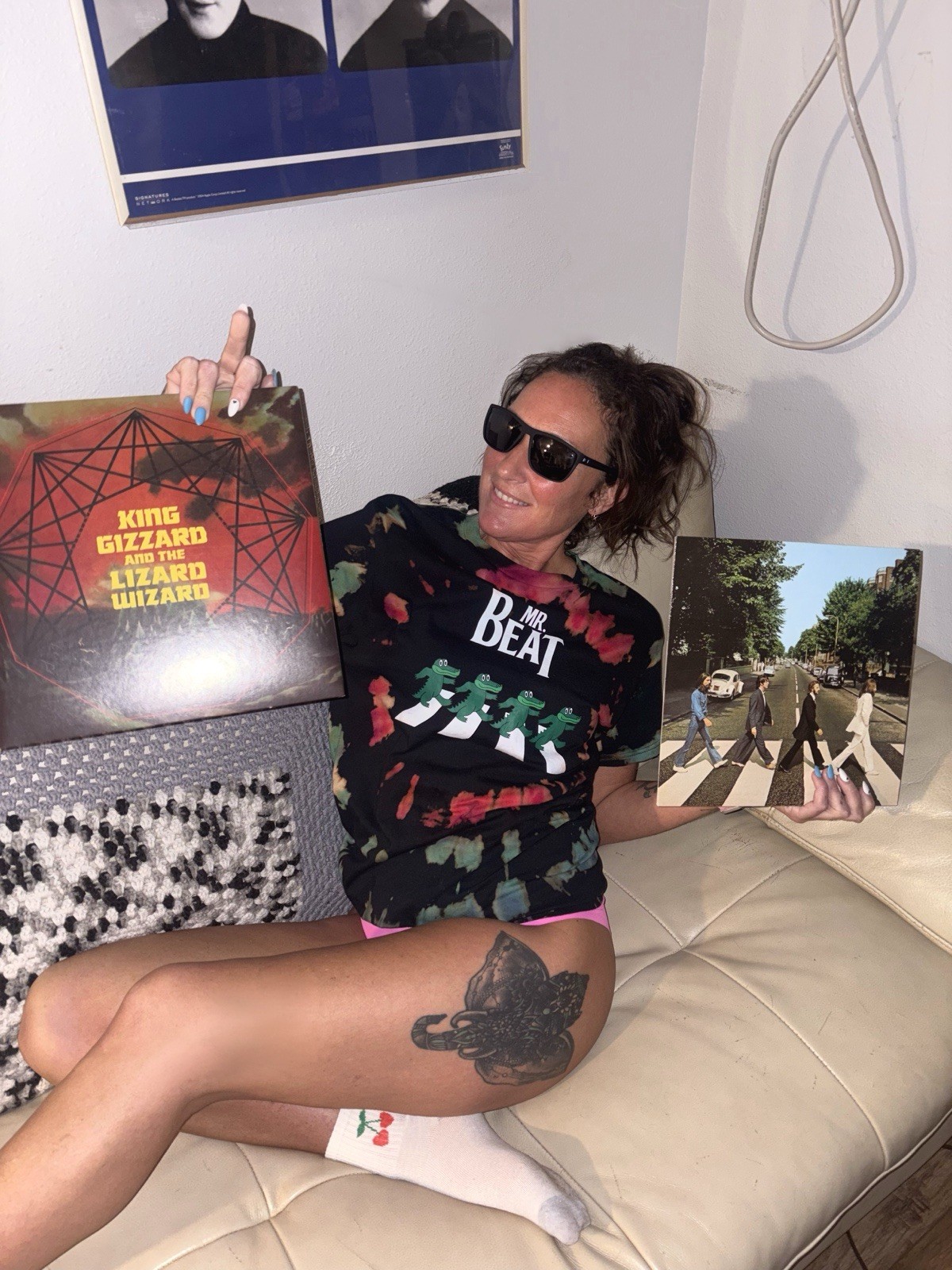King Gizzard & The Beatles tee, (L-2X, pick size) (tie-dye sold out, BLACK ONLY)