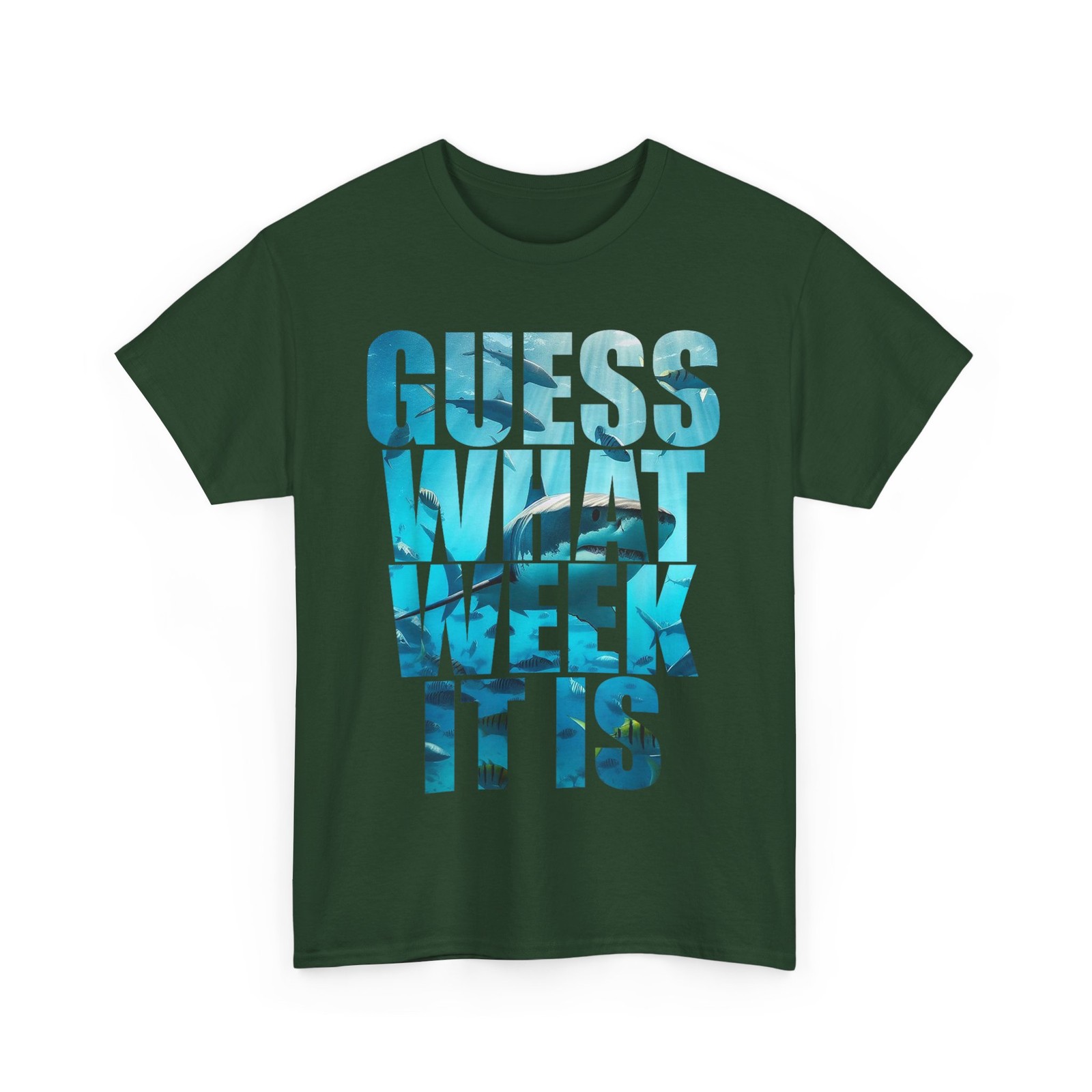 Shark Awareness Support T-Shirt, Guess What Week It Is Funny Summer Beach Shirt
