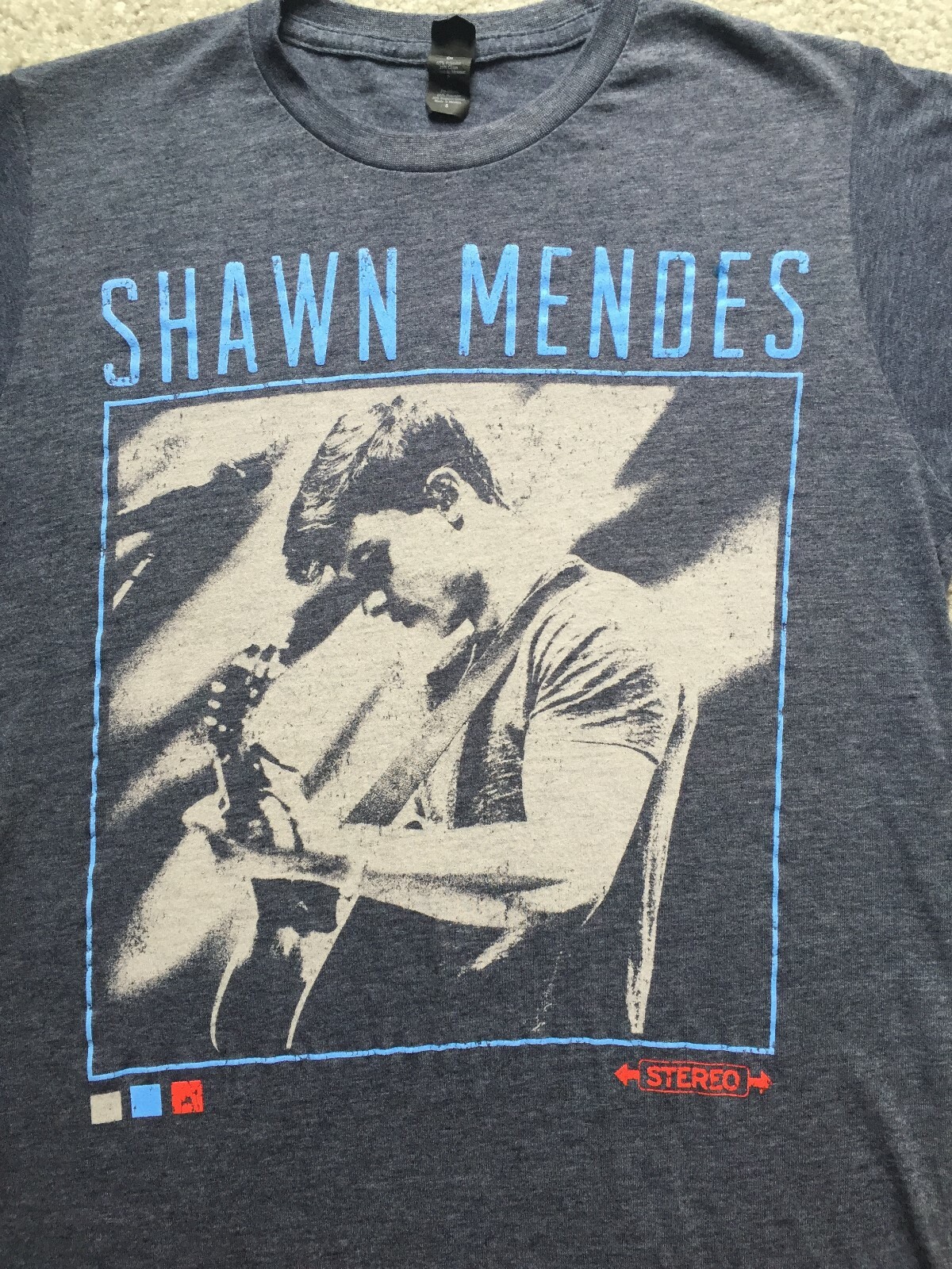 SHAWN MENDES TEE, GRAY 65% COTTON, 35% POLYESTER, SIZE S, perfect condition