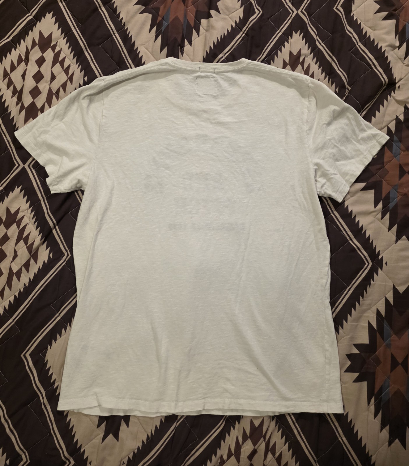Vtg Y2K Abercrombie & Fitch T Shirt Chunky Embroidered Logo White Men’s Size XL