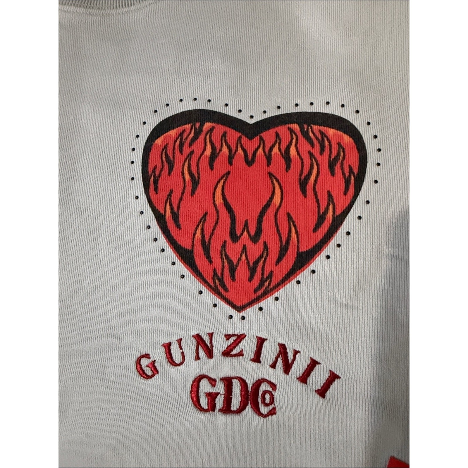Gunzinii Denim & Co. “Heart on Fire” Split-Tone Graphic Tee