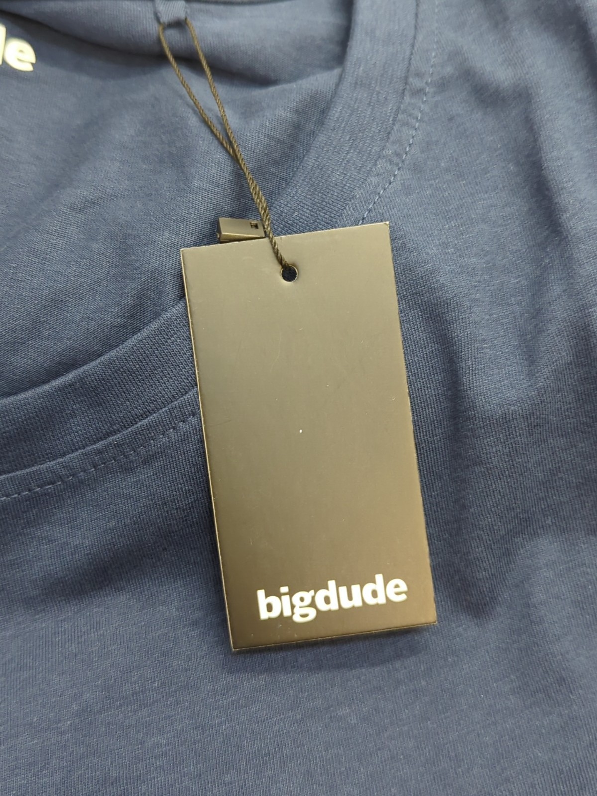 Bigdude Short Sleeve Plain Crew Neck Straight Hem T Shirt Size 7XL Navy