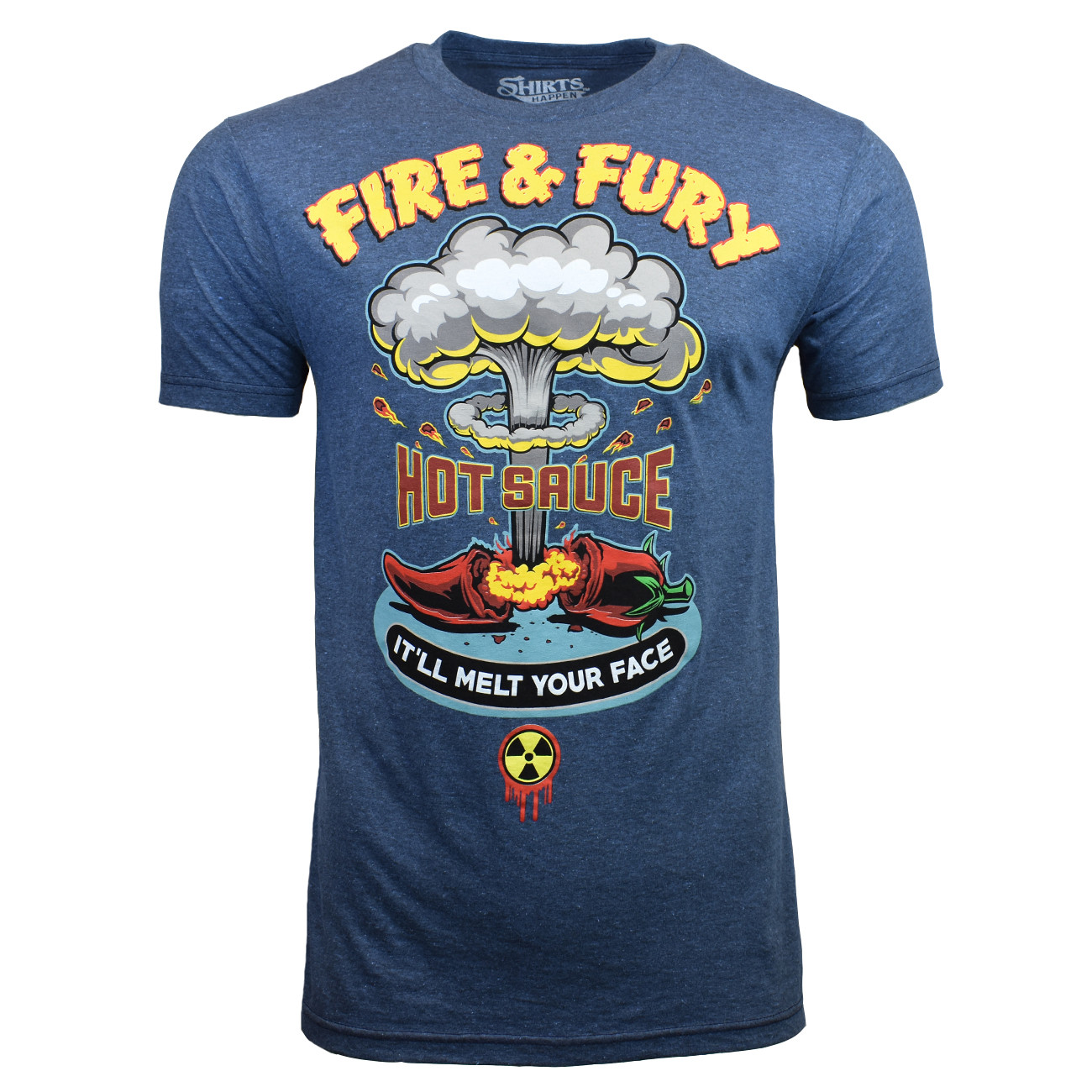 Men’s T-shirt – FIRE & FURY HOT SAUCE – Red Hot Pepper – Chile Picante NWT