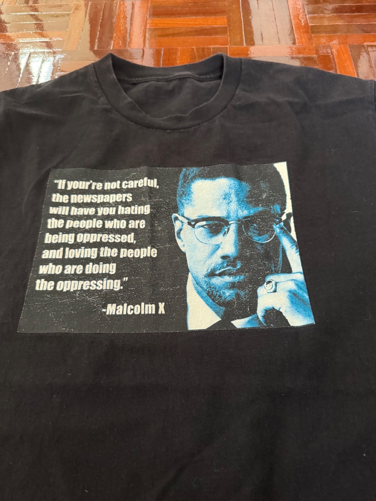 t-shirt Malcolm-X size L