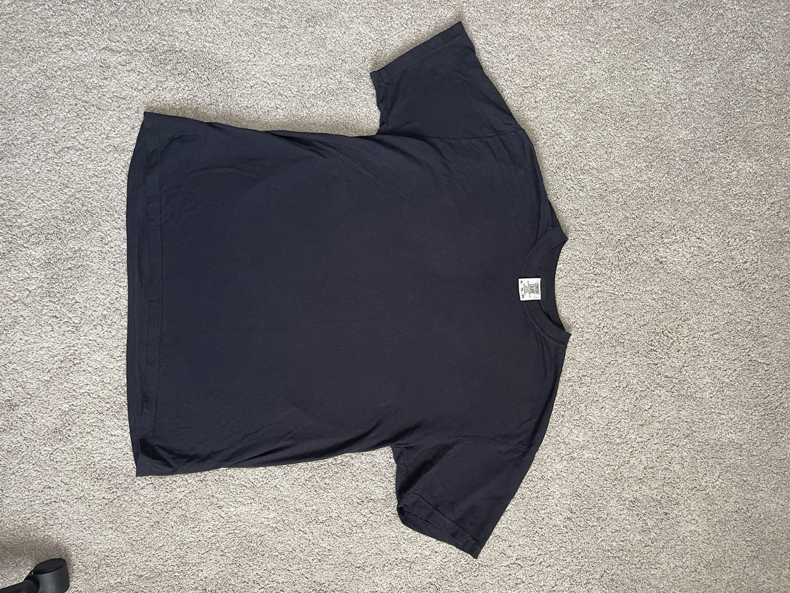 Comfort Colors Black Blank Crewneck T-Shirt, Size XL Heavyweight Dye Cotton