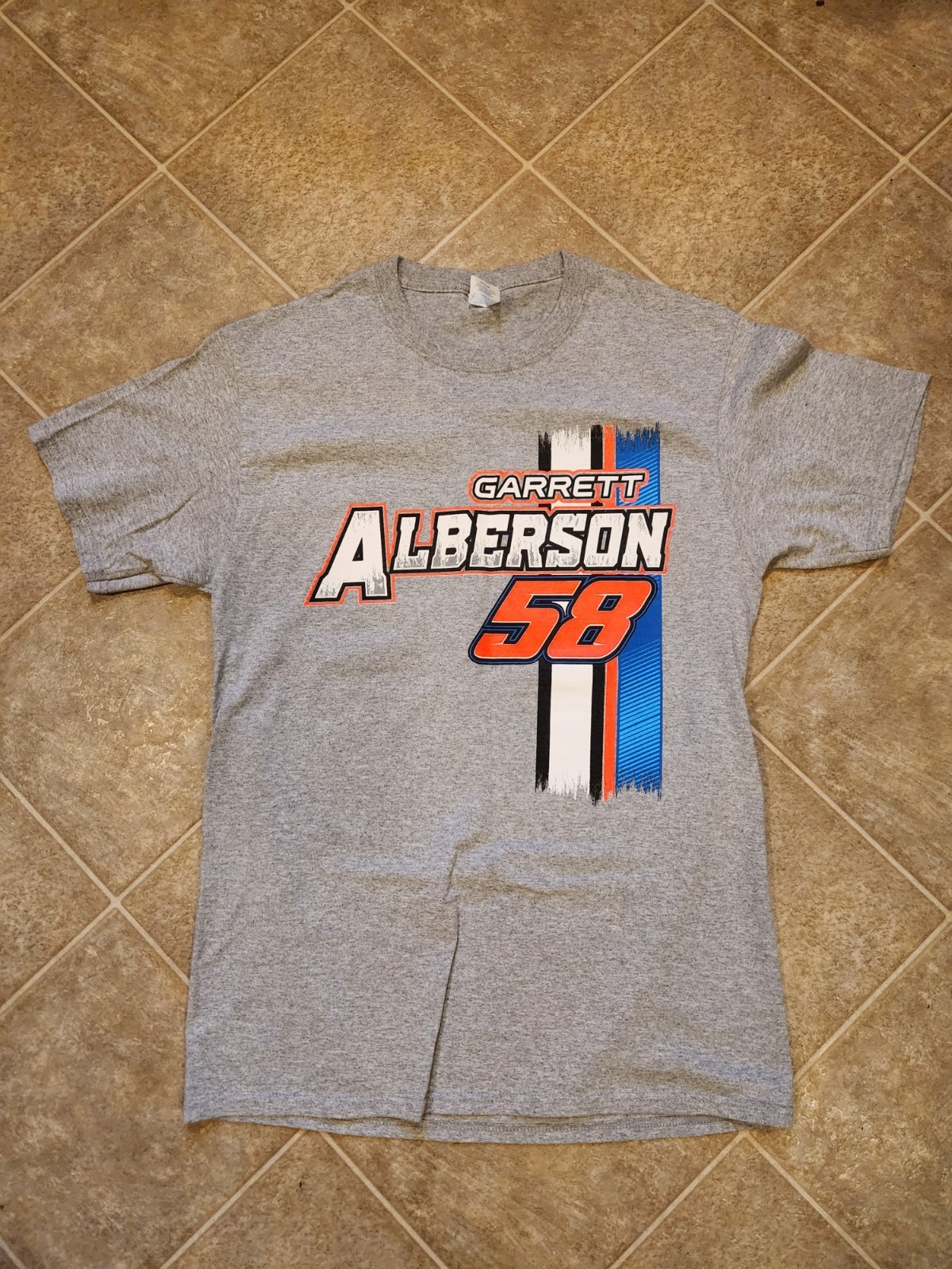 Garrett Alberson #58 Dirt Late Model 2024 Gray Shirt For Men Size M