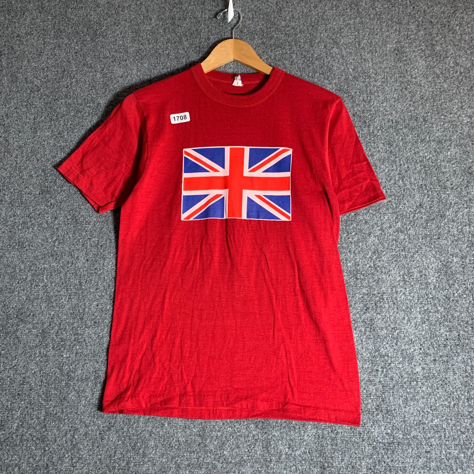 United Kingdom Shirt Adult Size Large Red Short Sleeve Men’s Tourist 90’s