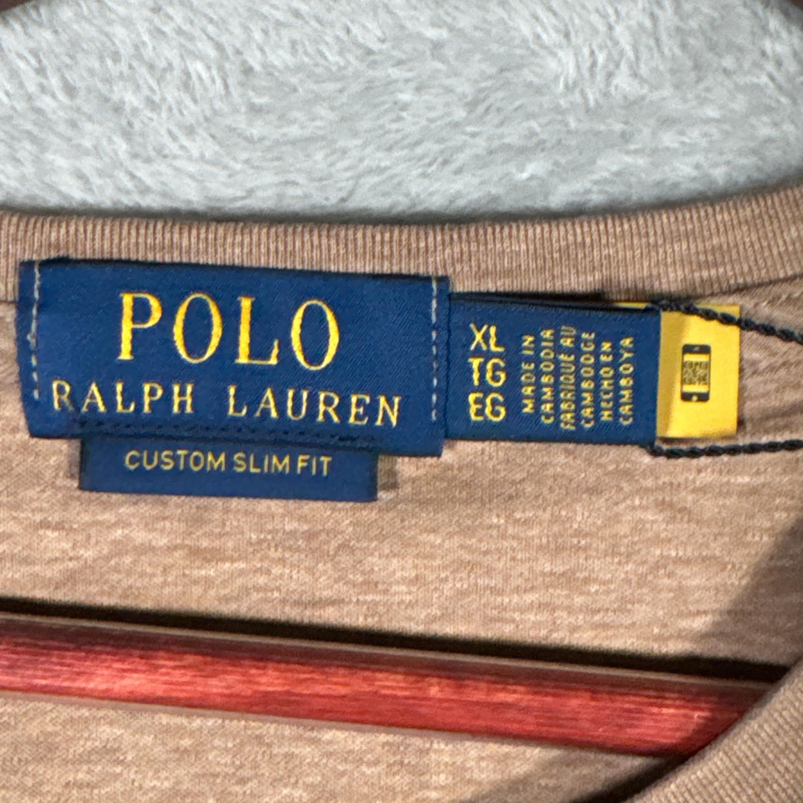 Polo Ralph Lauren Shirt Mens XL Brown Custom Slim Fit Classics Pony Logo Tee