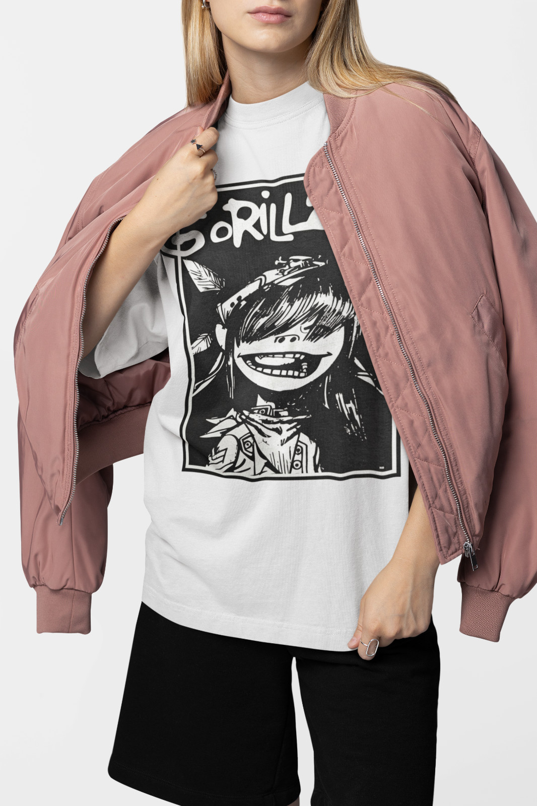 Gorillaz Style Graphic T Shirt Black Alternative Music Art Tee Unisex