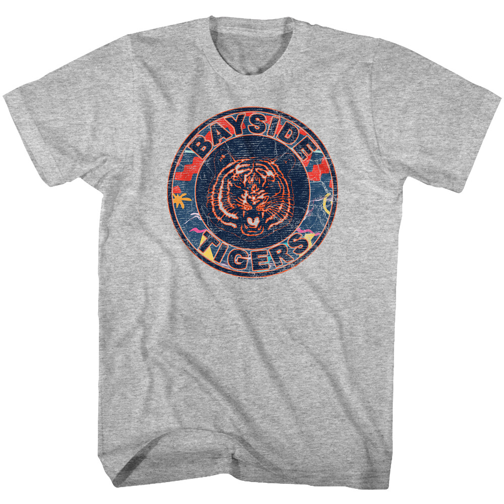 Saved By The Bell Bayside Tigers Colorful 80’s School Logo Men’s T Shirt