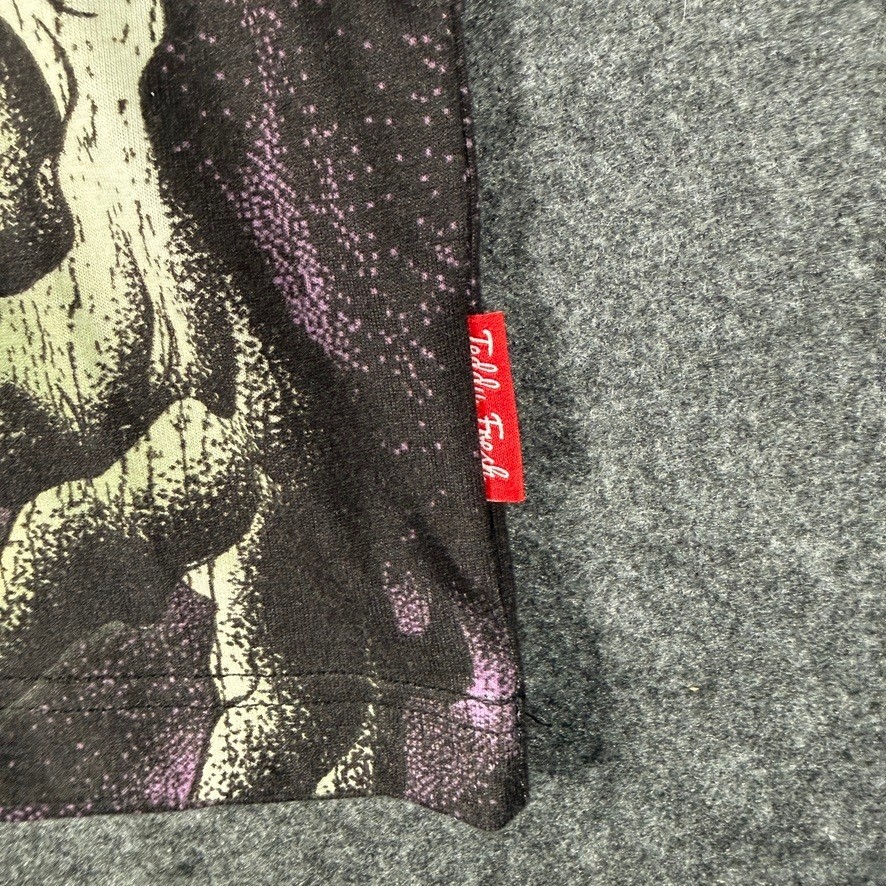 Teddy Fresh T Shirt Mens XL Purple Skull Graphic All Over Print Streetwear Tee