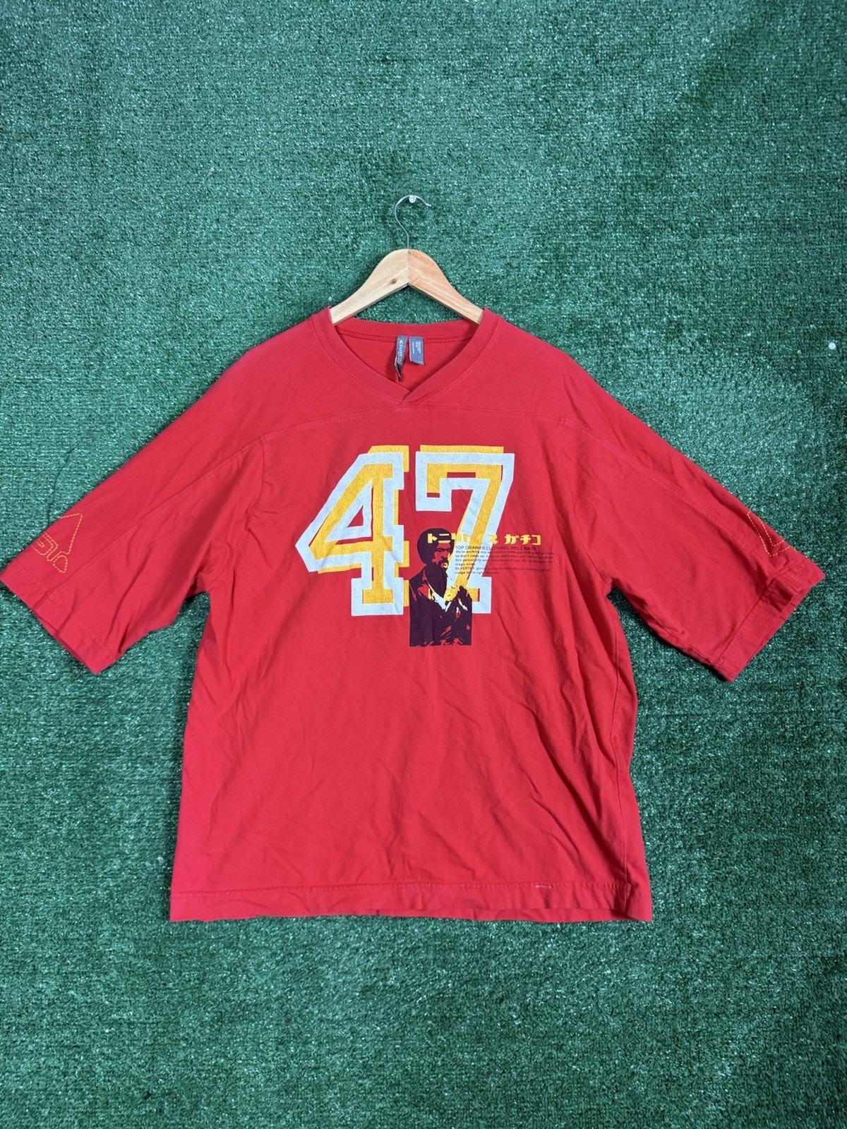 VTG Levis Silver tab 47 Top Drawer Clothing T Shirt Adult L Red Chinese Letter