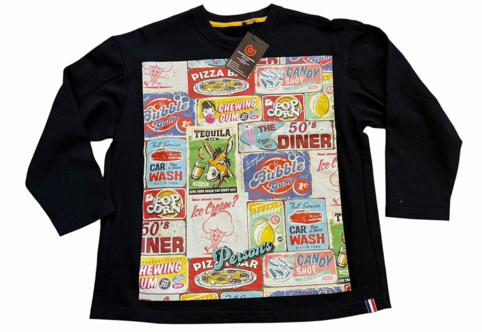 Nobuo Ikeda Japan Graphic Long Sleeve Shirt Pop Art Retro Print