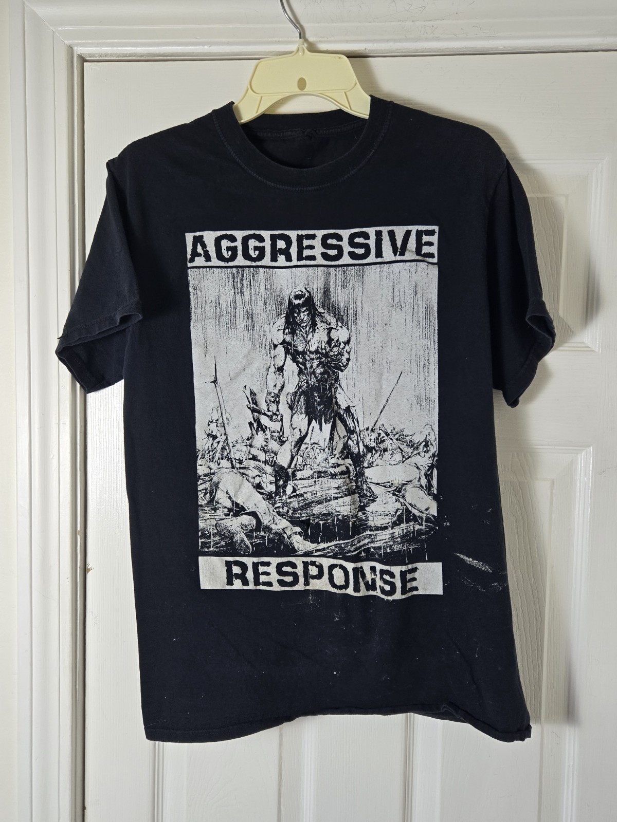 Aggressive Response Hardcore Punk Band T-shirt Men’s Size Medium Thrashed CP