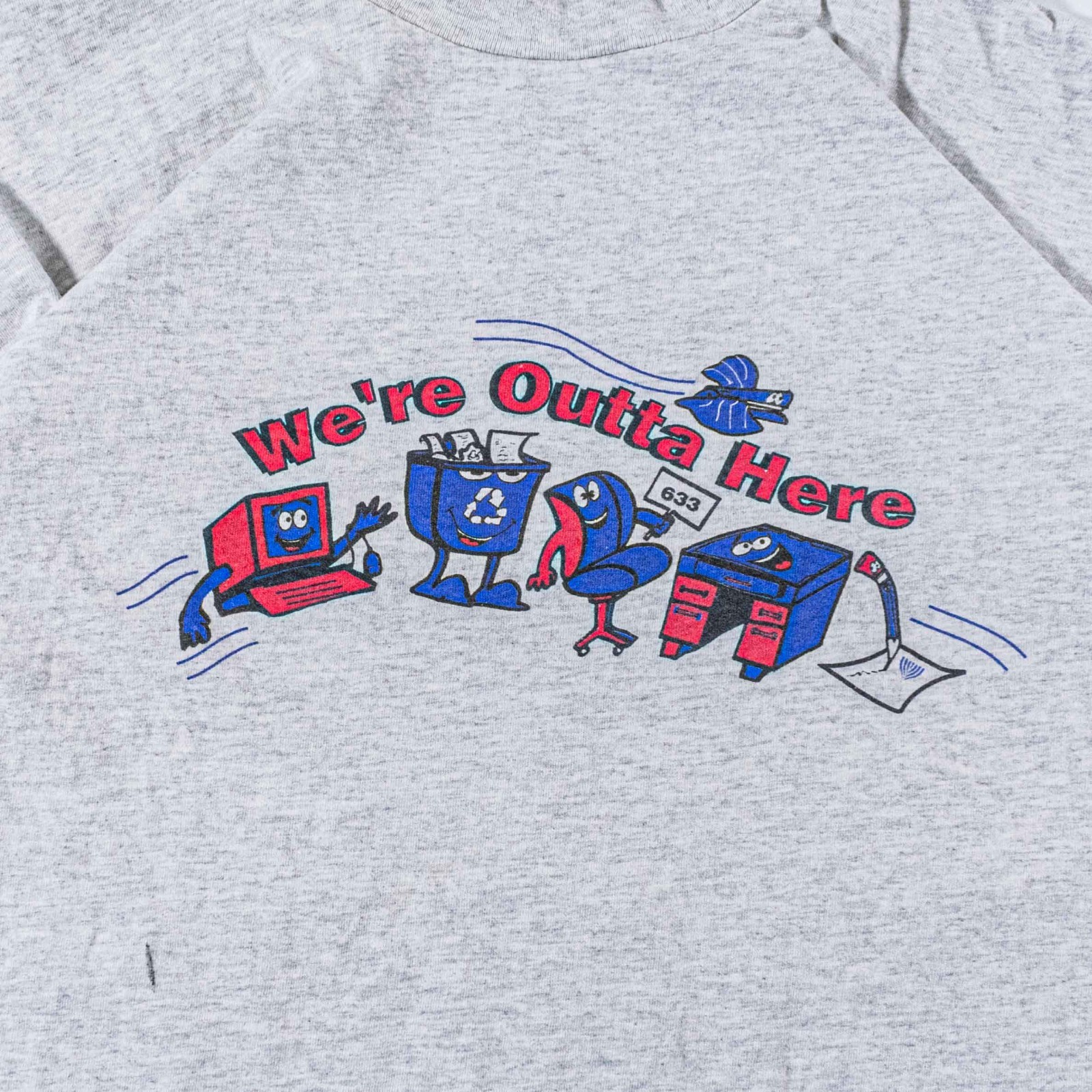 Funny Recycling Shirt XL Extra Large We’re Outta Here 90s VTG Streetwear Graphic
