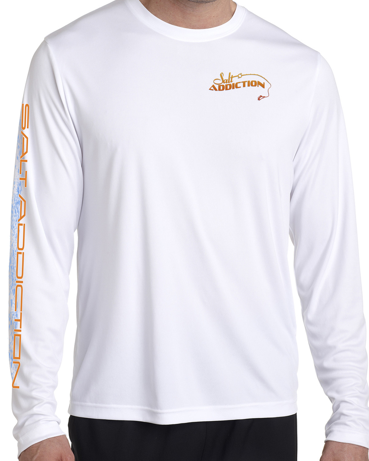 Salt Addiction long sleeve microfiber Snapper fishing t shirt 50+ uv poly