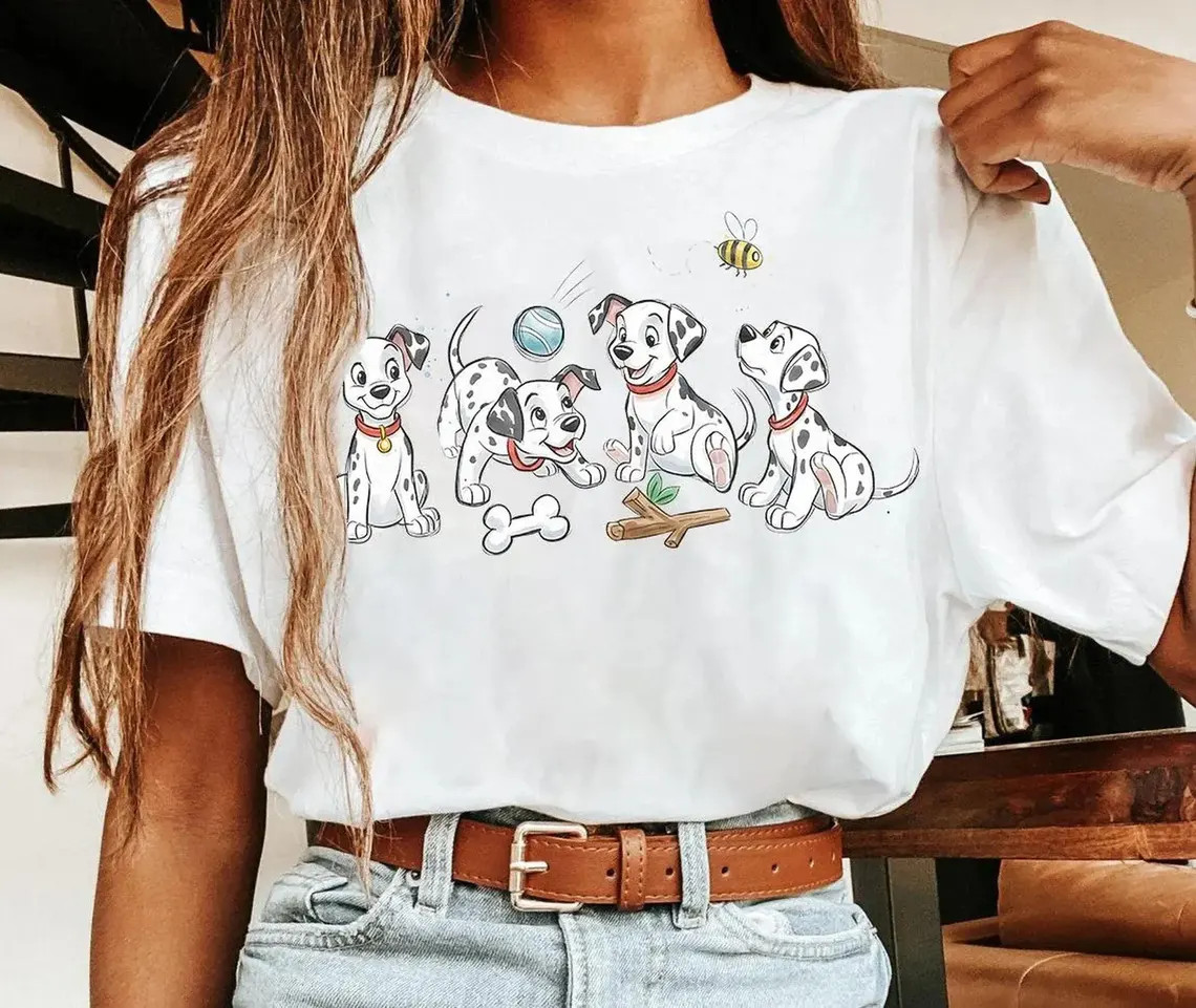 Disney 101 Dalmatians Puppies Sketch T-Shirt Unisex