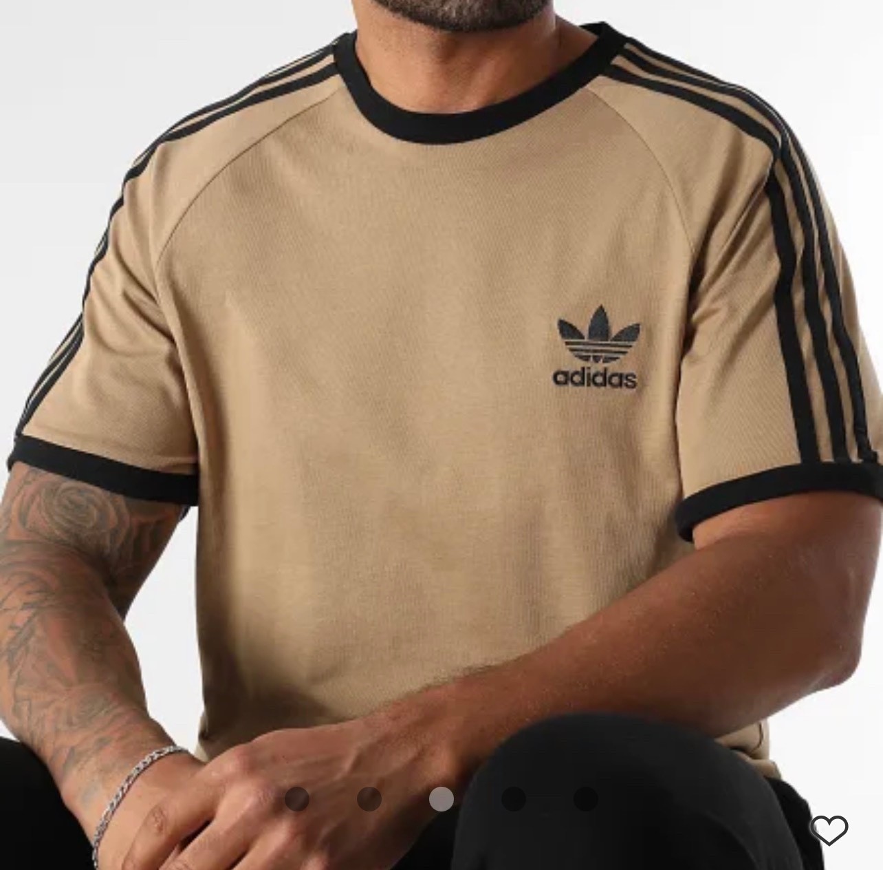 NEW MENS ADIDAS ORIGINALS 3-STRIPES CALIFORNIA T SHIRT XL JY1370 Cardboard brown