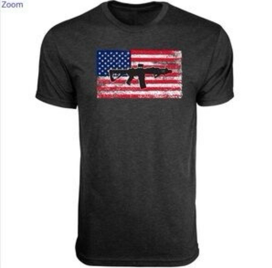 Black Rifle Coffee Company SBR American Flag T-shirt, Mens 2XL, USA/Military