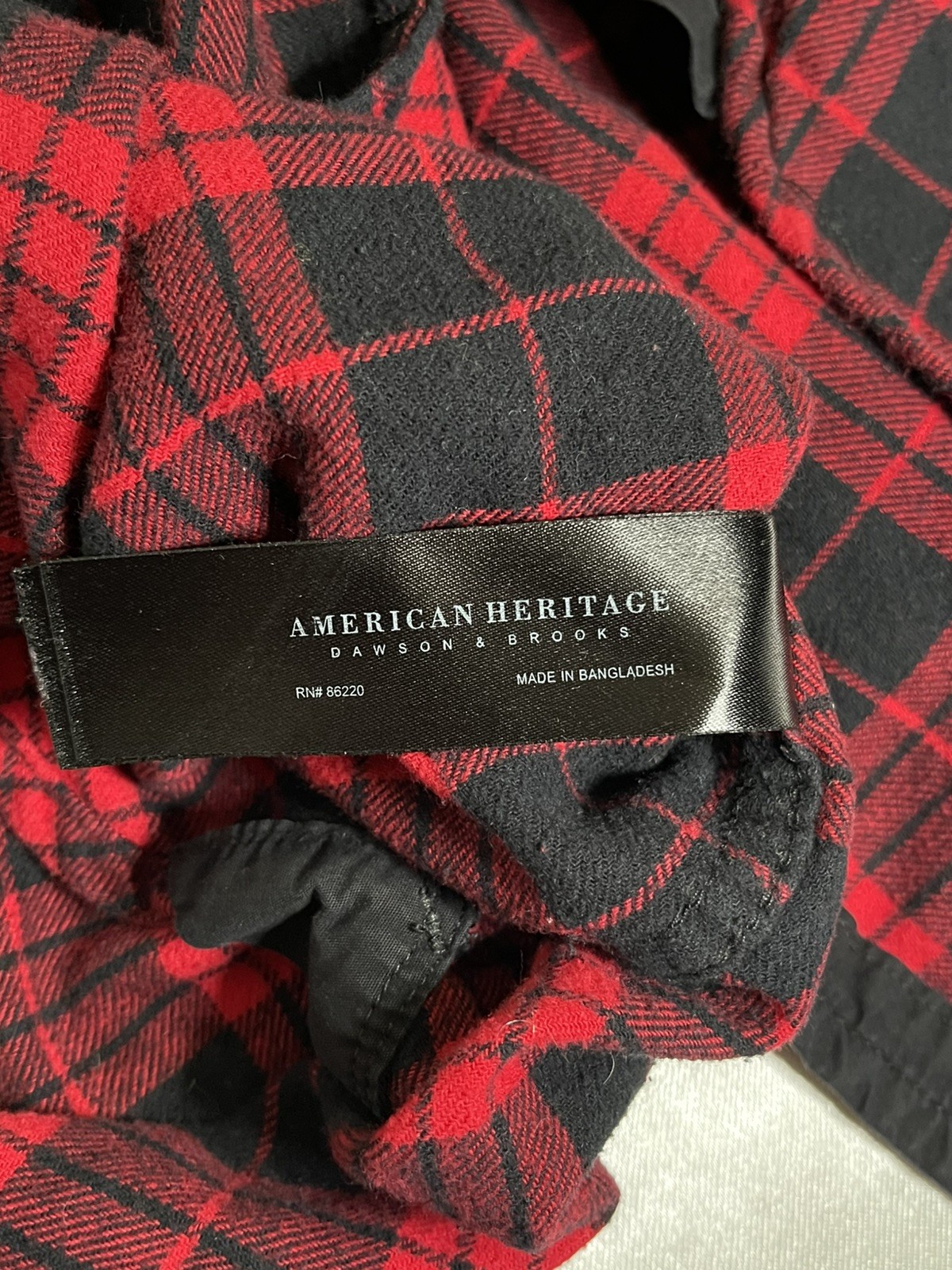 AMERICAN HERITAGE Flannel Shirt, Men’s Size M, Pre-owned, 100% Cotton.