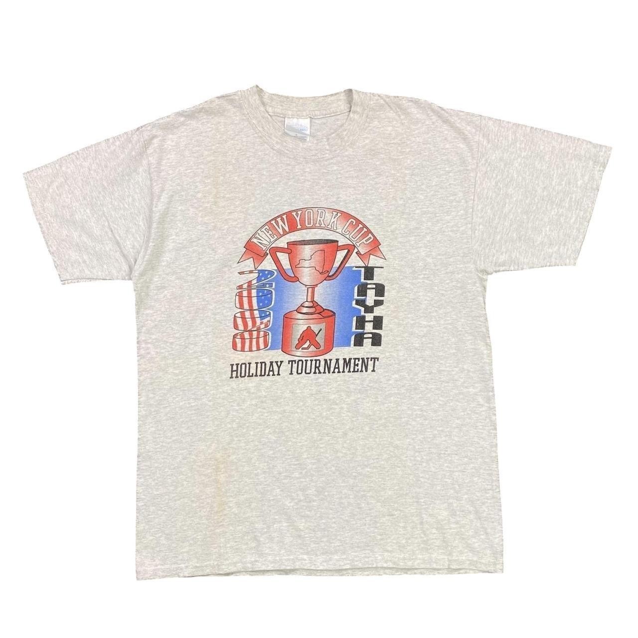 Vintage New York Cup (2000) “Holiday Tournament” Ice Hockey Sports T-Shirt Large