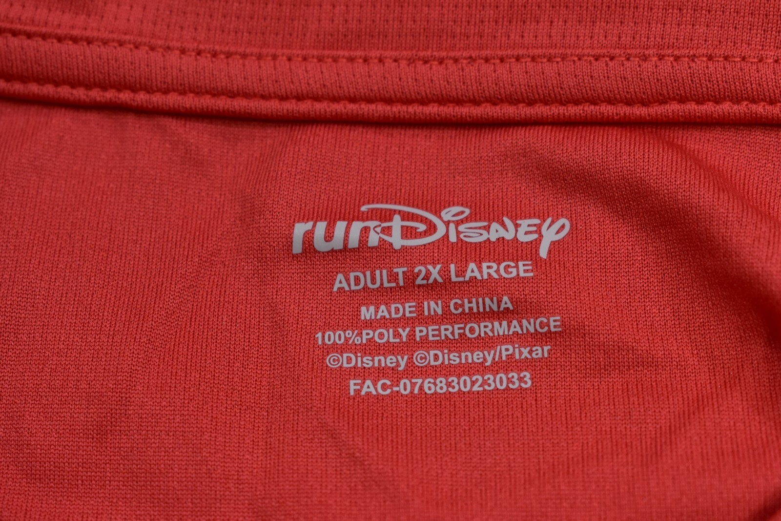 Disney Pixar Cars 5K Race Shirt with Race Medal 2023 Dated Red Adult 2XL