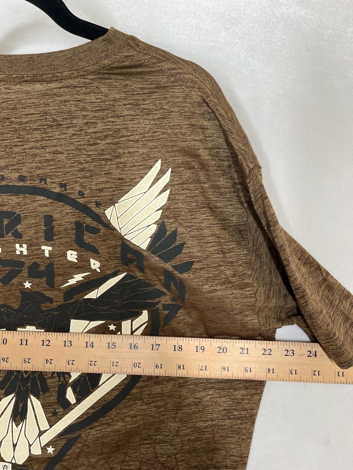 American Fighter Shirt Mens 2XL Brown Hertford S/S Eagle Graphic Tee NEW