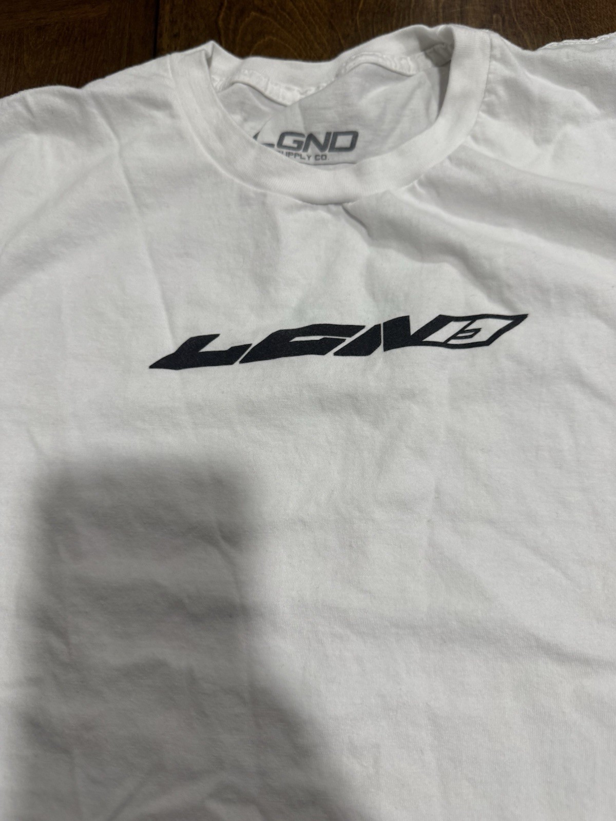 LGND Supply Co. Logo White Cotton Crew Neck Short Sleeve Men’s T-Shirt 2 XL